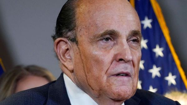 Watch: Drip. Drip. Drip. Rudy Giuliani's Hair Dye Upstages Press Conference