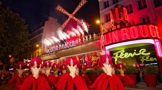 Moulin Rouge's Red Windmill Sails Restored and Turning Again